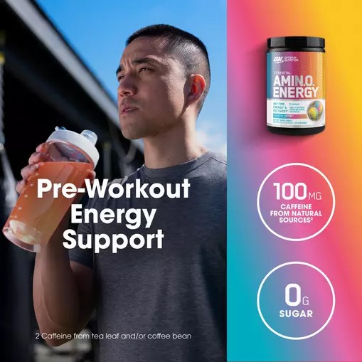 Optimum Nutrition ESSENTIAL AMIN.O. ENERGY® *new* Rainbow Sherbet - Notify Me 0.6 lb - Notify me | 1956CWLND