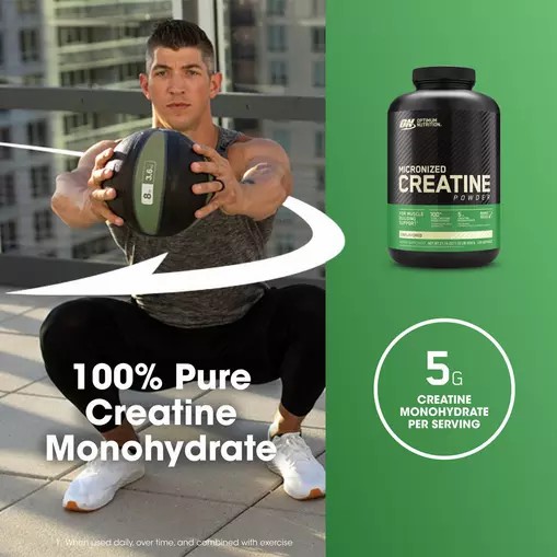 Optimum Nutrition Micronized Creatine Powder Unflavored 1.32 lb (120 Servings) | 1760BITCY
