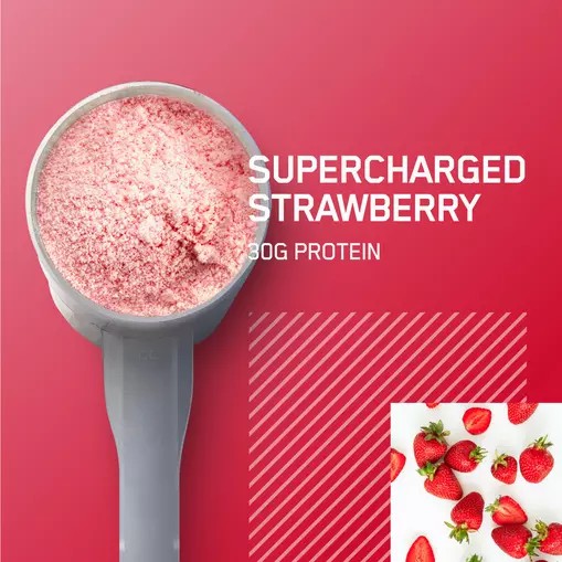 Optimum Nutrition PLATINUM HYDROWHEY™ Supercharged Strawberry 1.76 lb (20 Servings) | 6731OFHDG